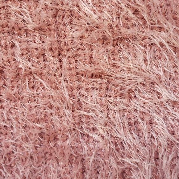 Pink Rose French Apricot Fuzzy Long Hair Sweater Teddy - Picture 3 of 6